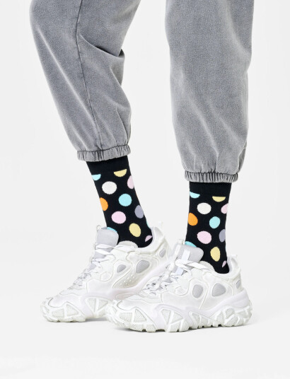 Happy Socks Big Dot Sock - Black - 41-46