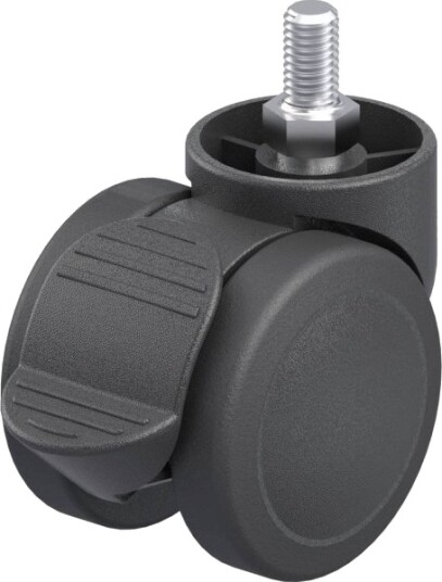 Blickle 759285 Lkdb-Pua 50G-Ra Doble Styrehjul I Plast, Hjuldiameter 50 Mm, Bæreevne (Maks.) 50 Kg, 1 Stk