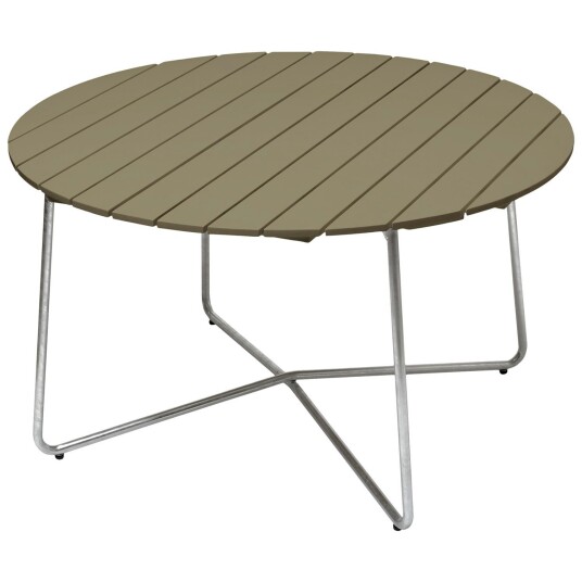 Grythyttan Stålmöbler Grythyttan Stålmöbler 9A Bord Ø100 cm Lysegrønn / Varmgalvanisert Stål