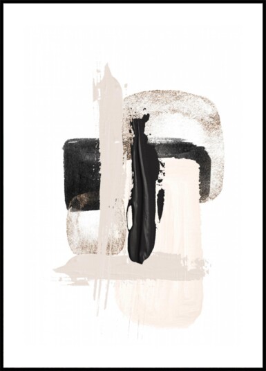 Modern Neutral Brush Strokes Plakat / 50x70