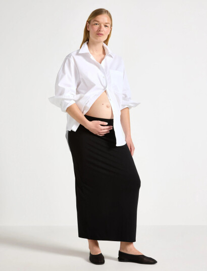Lindex Skirt Tove Mom Basic - Black - XL