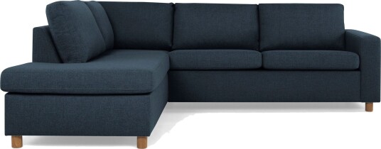Crazy 3 seters Venstrevendt L formet Sjeselongsofa i Stoff Blå Crazy 3 seters Venstrevendt L formet Sjeselongsofa i Stoff Blå
