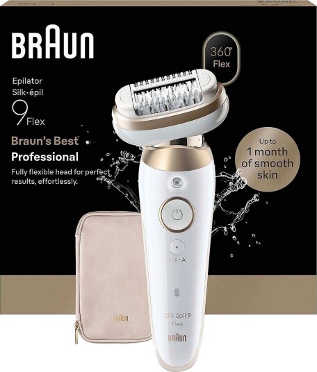 Braun Epilator Silk épil 9 Flex Wet & Dry Hvit Braun Epilator Silk épil 9 Flex Wet & Dry Hvit