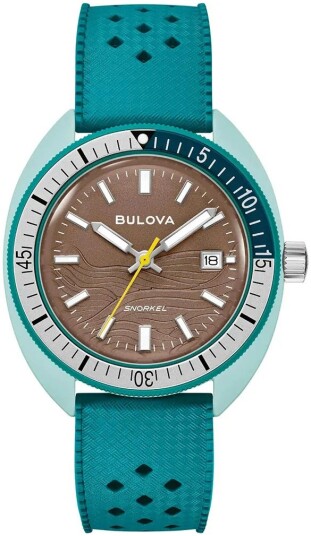 Bulova Herreklokke 98B446 Snorkel Brun/Gummi Ø41 mm Bulova Herreklokke 98B446 Snorkel Brun/Gummi Ø41 mm