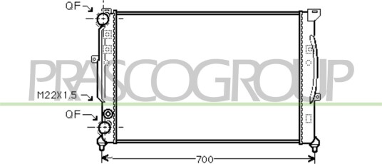 PRASCO AD017R011 Radiator motorkjøling