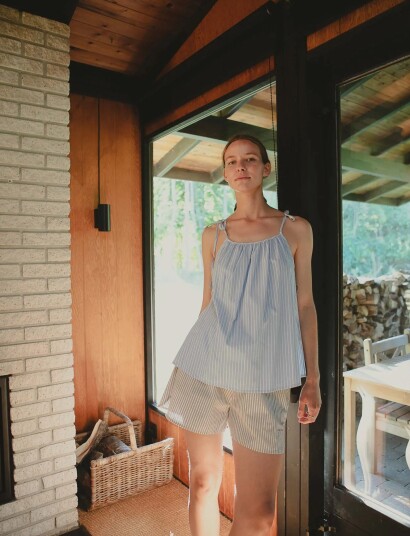 STUDIO FEDER Sia Top   Blue   XS