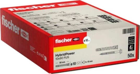 Fischer Ekspansjonsplugg 577364 Hybridpower 10 × 90 mm 50 Stk.
