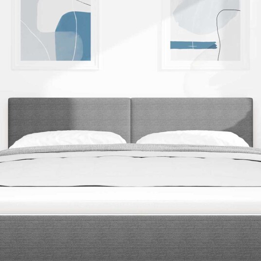 LED Hodegavl Enkel Design Lys Grå 72 cm Cordfløyel LED Hodegavl Enkel Design Lys Grå 72 cm Cordfløyel