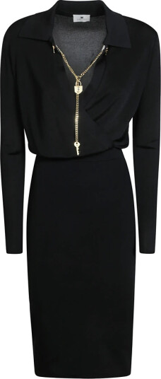 Elisabetta Franchi Dame Kjoler Svart M, Elisabetta Franchi Dame Kjoler Svart M,