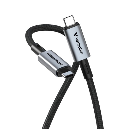 Verbatim USB4 1,2 m Sync & Charge Kabel med 240 W Hurtiglading