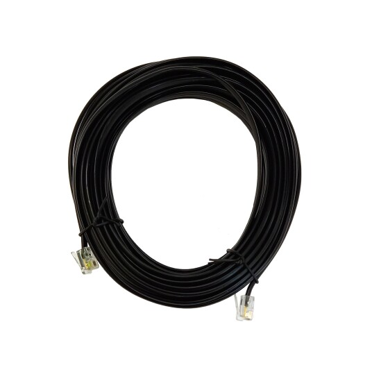 Datakabel 10 m RJ10 black (til badstuovn)