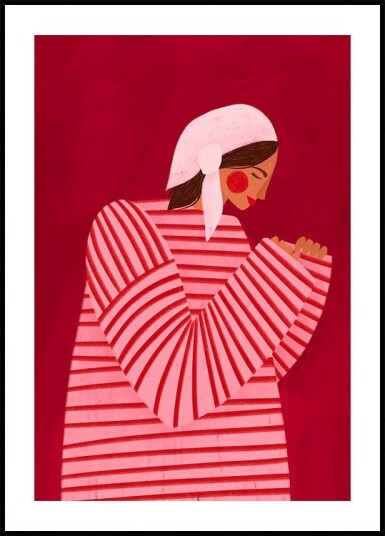 The Woman With the Red Stripes Plakat / 100x150cm