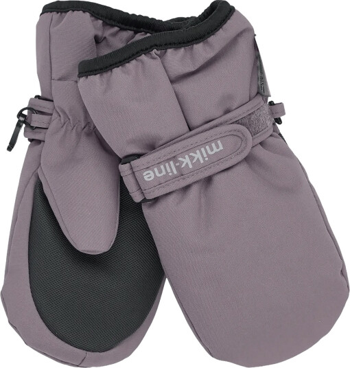 mikk-line Polyester Mittens - Grey - 98/104