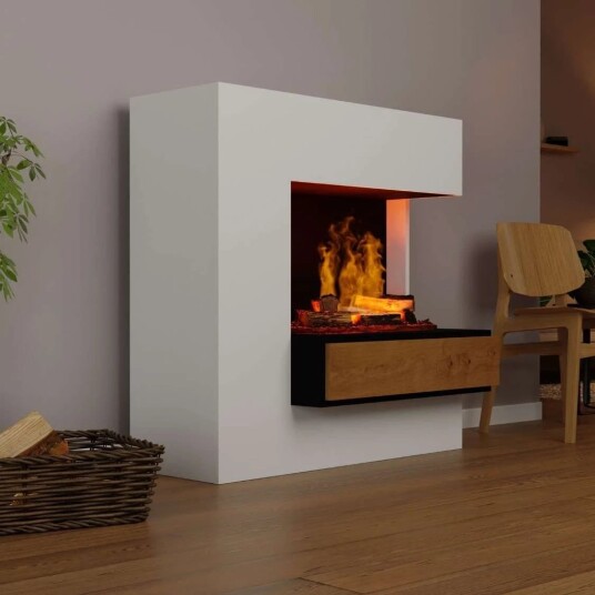 Glow Fire Planck Xl Høyre Åpen Omc 600 - Hvit (HYB-50-125-logset601)