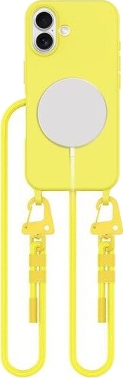 Tech Protect MagNecklace MagSafe Case with Lanyard for iPhone 16 Yellow
