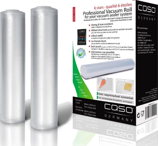 Caso - Folieruller 20x600 cm 2 stk 150my Caso - Folieruller 20x600 cm 2 stk 150my