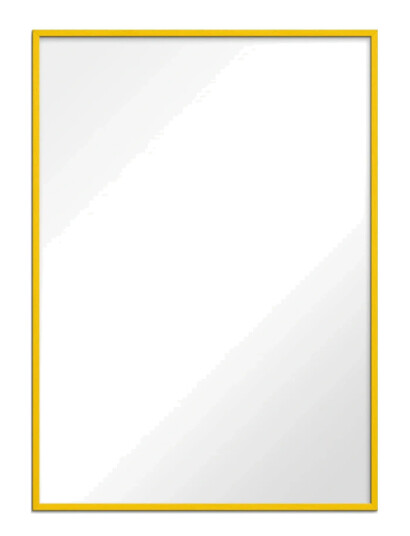 Poster & Frame Yellow Wood Mirror - Yellow - 70X100CM Poster & Frame Yellow Wood Mirror - Yellow - 70X100CM