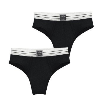 Björn Borg Truser 2P Original Original High Waist Briefs Svart bomull Medium Dame Björn Borg Truser 2P Original Original High Waist Briefs Svart bomull Medium Dame