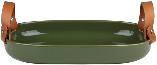 Marimekko Oiva Iso serveringsfat 23x32 cm Harvest green