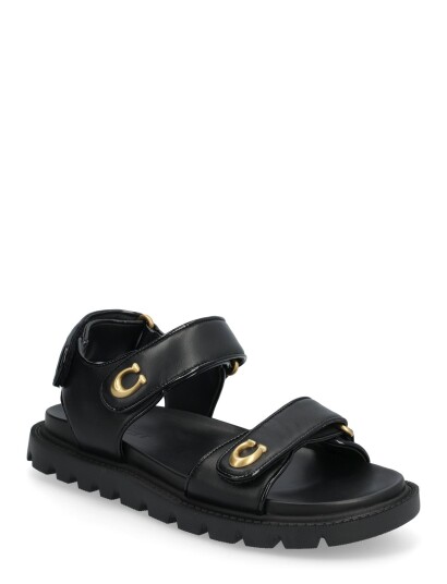 Coach Brynn Leather Sandal Black 40.5