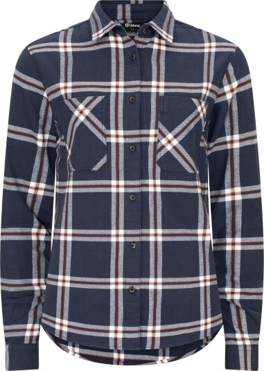 Urberg Two Pocket Flanell Shirt Wmn Blue Nights/huckleberry XS