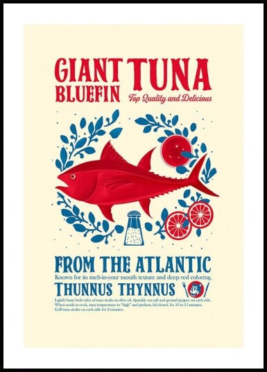 Tuna kitchen print Poster Plakat / 40x50cm Tuna kitchen print Poster Plakat / 40x50cm