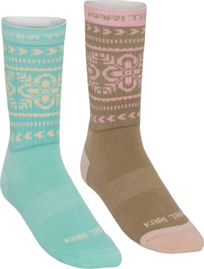 Kari Traa Women"s Puffin Sock 2-pack Bright Turquoise 40-41 Kari Traa Women"s Puffin Sock 2-pack Bright Turquoise 40-41