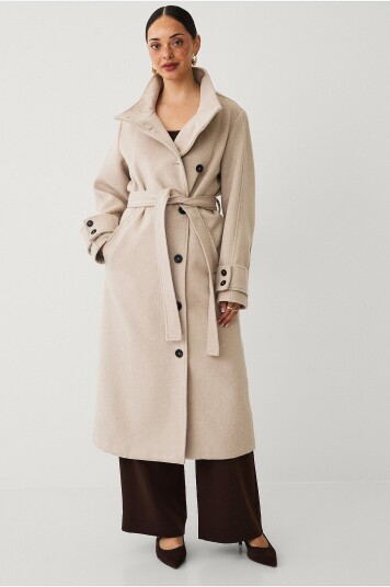 Ellos Collection Kappe med belte Beige