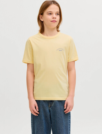 Jack & Jones Jjcollege Logo Tee Ss Crew Neck Jnr Yellow 128