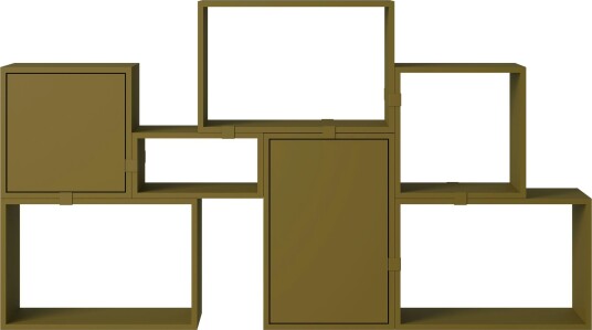 Stacked Configuration 6 Bokhylle Mørkegrønn
