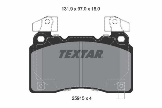 Bremseklosser TEXTAR 2591503 Bremseklosser TEXTAR 2591503