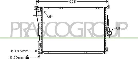 PRASCO BM802R005 Radiator motorkjøling