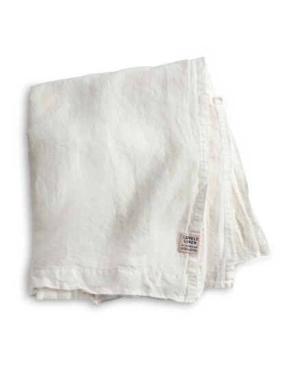Lovely Linen Heaven Bed Sheet - White - 260X260CM