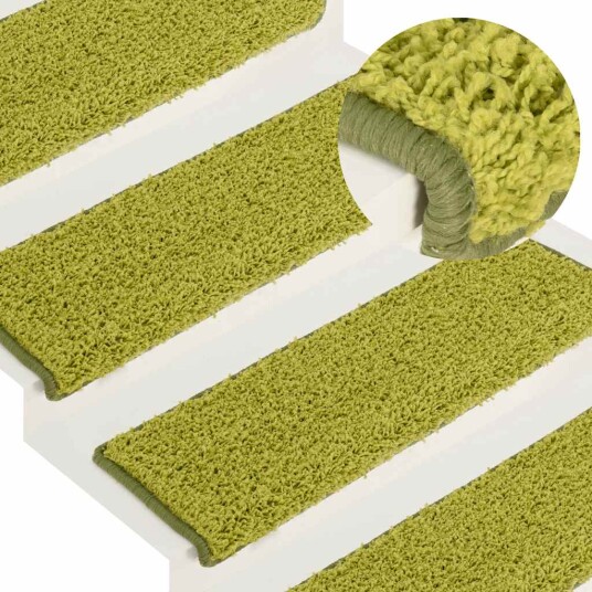  Trappematter 30 stk 65x21x4 cm grønne rektangulære kanter