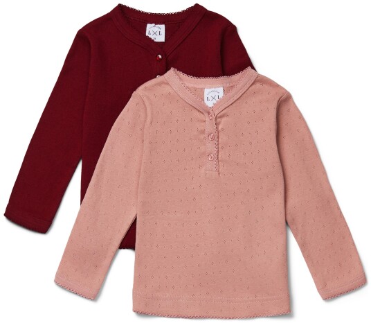 Luca &  Lola Siena Langermet T-Skjorte 2-pack Pink 62