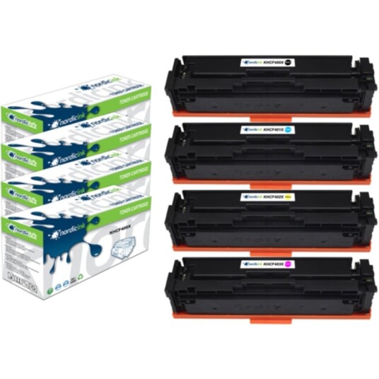 Nordicink Paket med fyra kompatibla toners BK/C/M/Y KHCF40X-SET
