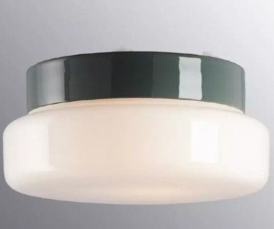 Ifø Electric Classic tak/vegglampe Badstu IP44 - Grå/Opal glass Ifø Electric Classic tak/vegglampe Badstu IP44 - Grå/Opal glass