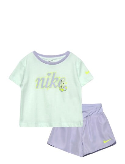 Nike Nkg Tee & Crossover Short Set Green 104/110