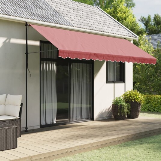 vidaXL Erstatningsstoff for markisekappe burgunder stripe 400 cm