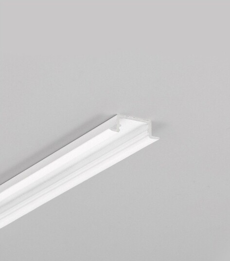 Topmet 2m aluprofil BEGTIN12 J/S Hvit lakkert innbygd LED skinne Topmet 2m aluprofil BEGTIN12 J/S Hvit lakkert innbygd LED skinne