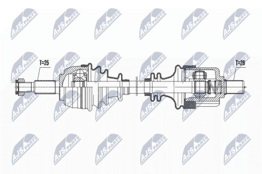 Nty Drivaksel NTY NPW RE 200