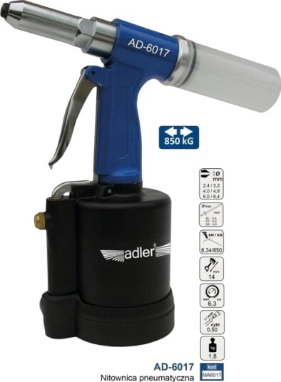 Adler Pneumatisk Nagle /Hefteverktøy Adler Ad 6017