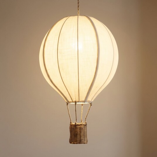 Hengelampe Lindby Aeris dimmbar Beige Barnerom Stoff / Tekstil 54 Beige