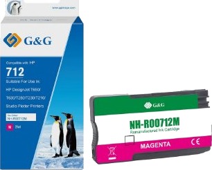 G&G Patrone Hp 712Xl (3Ed68a) Permanent & Wasserf. (29 Ml)