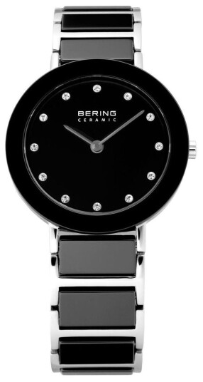 Bering Dameklokke 11429 742 Ceramic Sort/Stål Ø29 mm