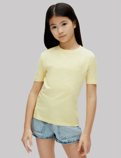 Calvin Klein Mono Mini Badge Reg T Shirt Yellow 128