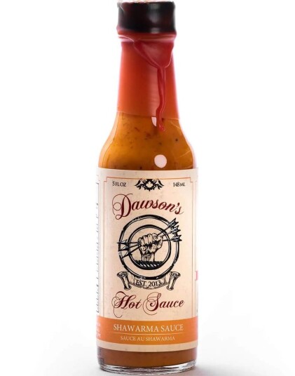 Dawson"s Shawarma Hot Sauce Mild Kebab Hotsauce med Hvit Løk Olivenolje og Honning 148 ml Dawson"s Shawarma Hot Sauce Mild Kebab Hotsauce med Hvit Løk Olivenolje og Honning 148 ml