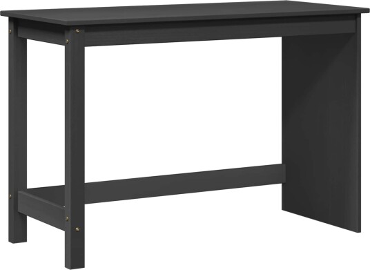 vidaXL Skrivebord Grå 112 x 50 x 75 cm Massiv furu
