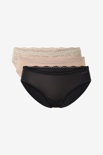 Calvin Klein Underwear Truse Hipster 3 pakning Beige Calvin Klein Underwear Truse Hipster 3 pakning Beige
