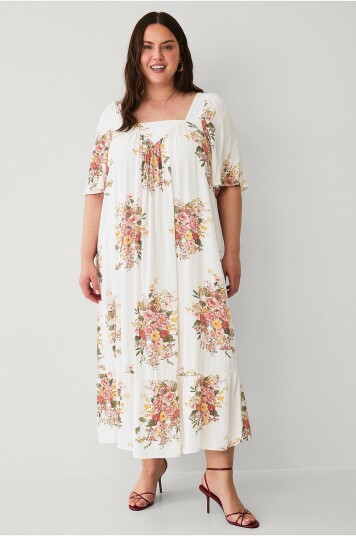 Zizzi Maxikjole mRosan S/S Ankel